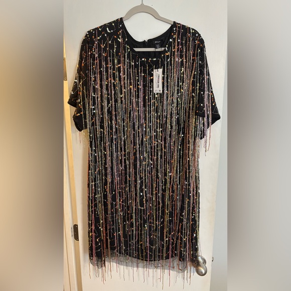 Nasty Gal Tassel Beaded Mini Shift Dress - Picture 3 of 6